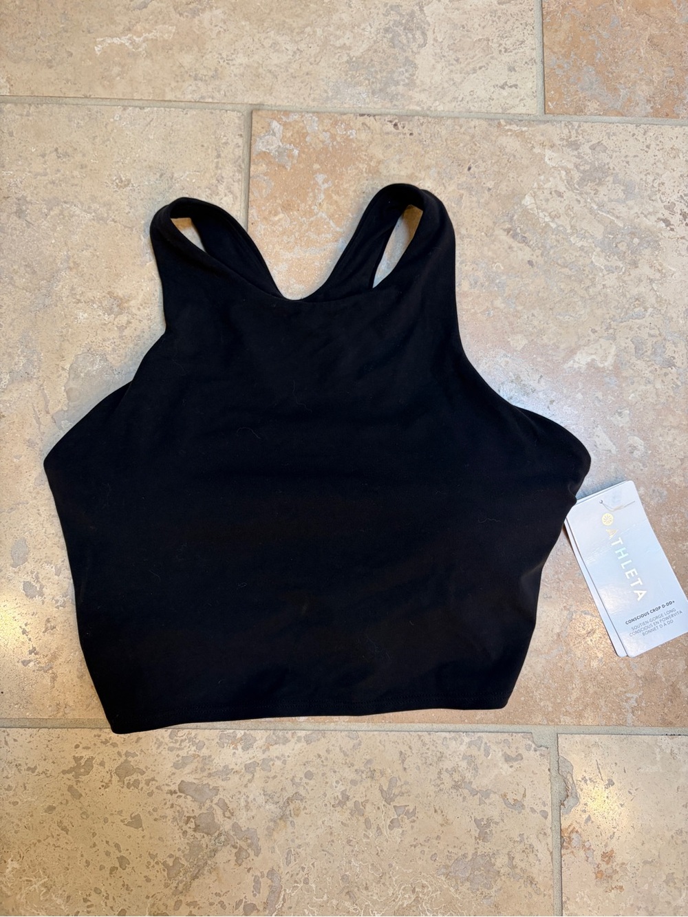 Athleta conscious crop tank black